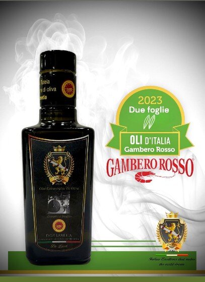 Olio De Luca premio Gambero Rosso 2 foglie DE LUCA SEGNALATO DA OLIO D ITALIA GAMBERO ROSSO